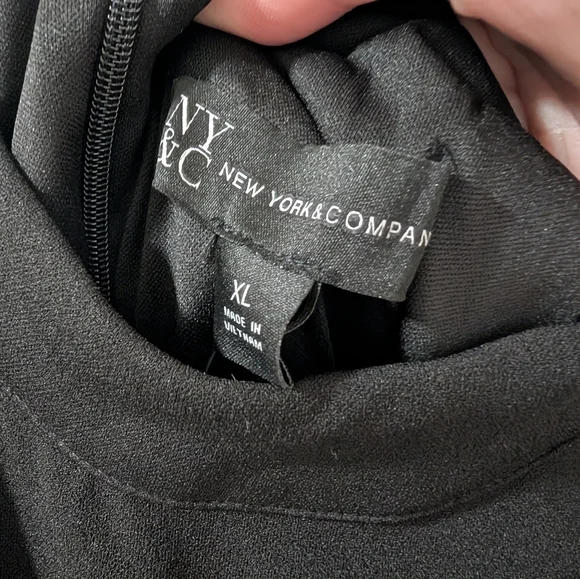 3/$10 NWT New York & Company Black Halter Dress - Picture 4 of 8